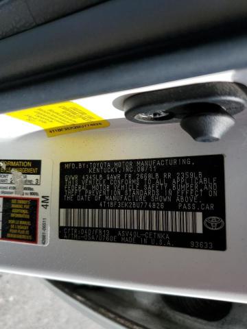 صورة رقم 10 من المزاد - 2011 TOYOTA CAMRY BASE مع VIN 4T1BF3EK2BU774826