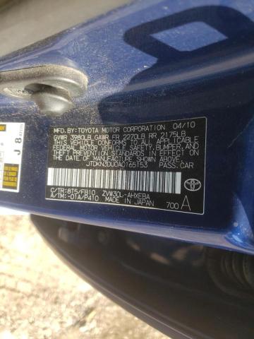 Photo 10 from auction – 2010 TOYOTA PRIUS with VIN JTDKN3DU0A0165153