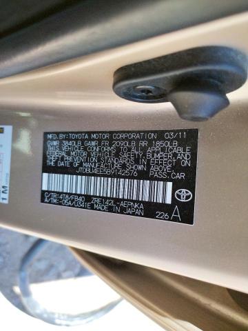 Photo 10 from auction – 2011 TOYOTA COROLLA BA with VIN JTDBU4EE5B9142576