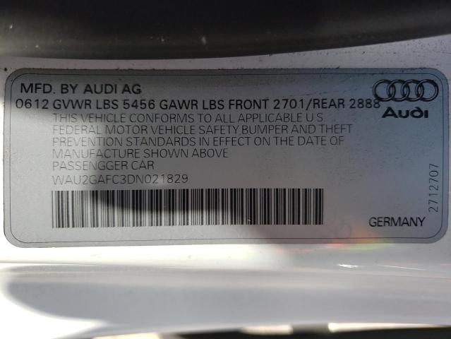 Photo 10 from auction – 2013 AUDI A7 PRESTIG with VIN WAU2GAFC3DN021829