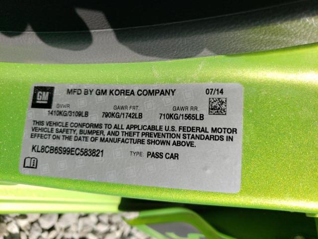 Photo 10 from auction – 2014 CHEVROLET SPARK LS with VIN KL8CB6S99EC583821