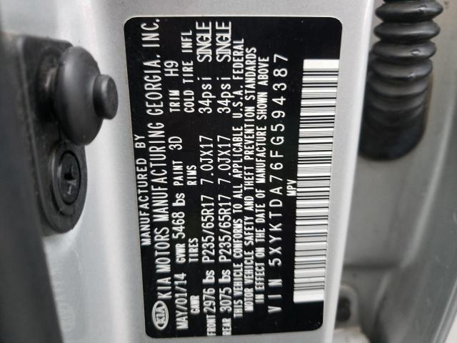 Photo 10 from auction – 2015 KIA SORENTO with VIN 5XYKTDA76FG594387