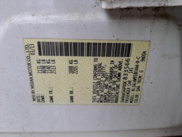 Photo 10 from auction – 2013 NISSAN MAXIMA S with VIN 1N4AA5APXDC833566