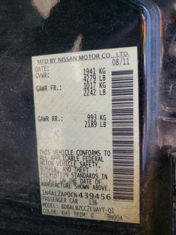 Photo 10 from auction – 2012 NISSAN ALTIMA BAS with VIN 1N4AL2AP0CN439456