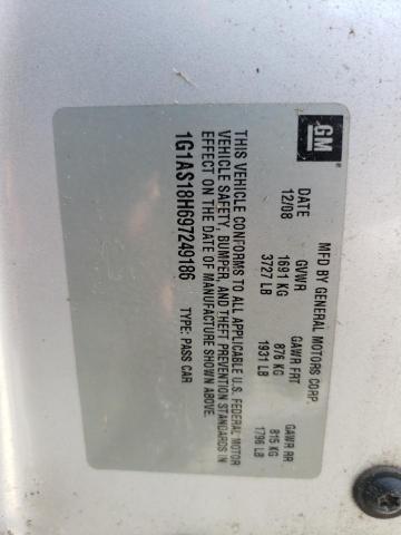 Photo 10 from auction – 2009 CHEVROLET COBALT LS with VIN 1G1AS18H697249186