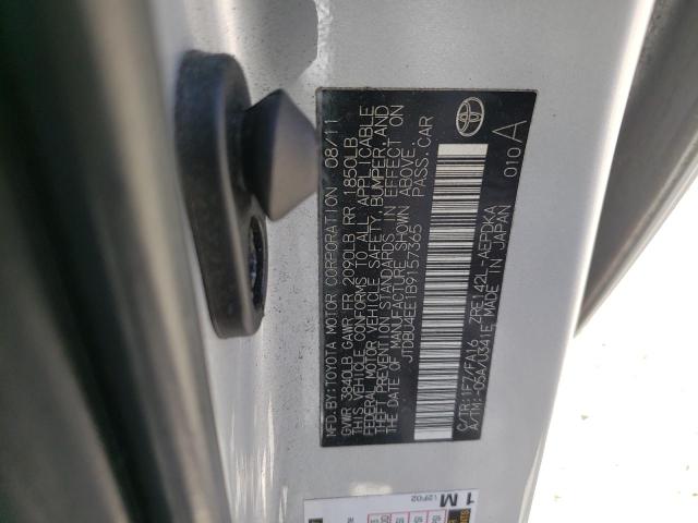 Photo 10 from auction – 2011 TOYOTA COROLLA BA with VIN JTDBU4EE1B9157365
