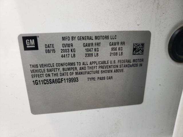 Photo 10 from auction – 2016 CHEVROLET MALIBU LIM with VIN 1G11C5SA6GF119993