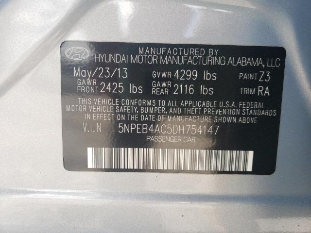 Photo 10 from auction – 2013 HYUNDAI SONATA GLS with VIN 5NPEB4AC5DH754147