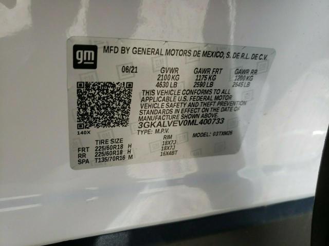 Photo 10 from auction – 2021 GMC TERRAIN SL with VIN 3GKALVEV0ML400733