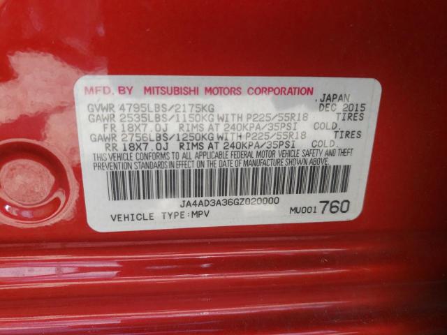 Photo 10 from auction – 2016 MITSUBISHI OUTLANDER with VIN JA4AD3A36GZ020000