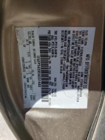 Photo 10 from auction – 2005 FORD TAURUS SEL with VIN 1FAFP562X5A231488