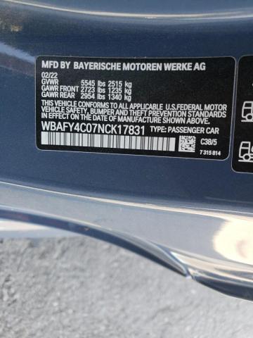 Photo 10 from auction – 2022 BMW M850XI with VIN WBAFY4C07NCK17831