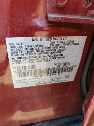 Photo 10 from auction – 2005 MERCURY MONTEGO PR with VIN 1MEFM42125G601127