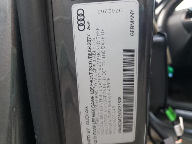 Photo 10 from auction – 2019 AUDI A6 PREMIUM with VIN WAUK2AF25KN081808