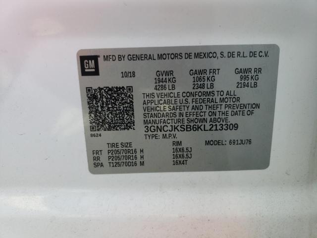 Photo 10 from auction – 2019 CHEVROLET TRAX LS with VIN 3GNCJKSB6KL213309