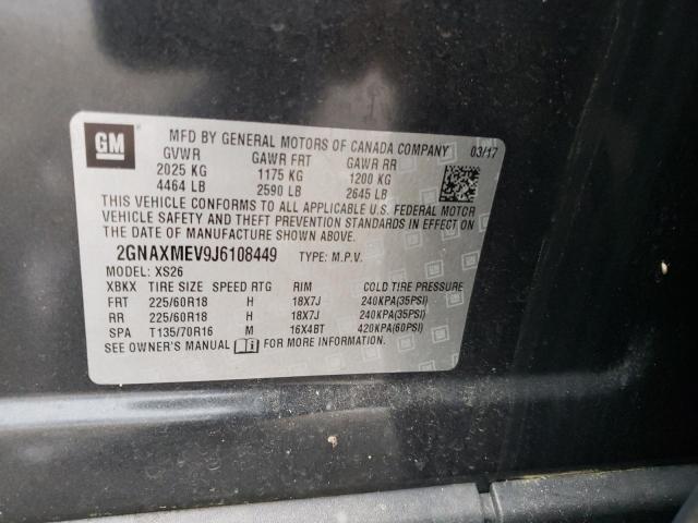 Photo 10 from auction – 2018 CHEVROLET EQUINOX PR with VIN 2GNAXMEV9J6108449