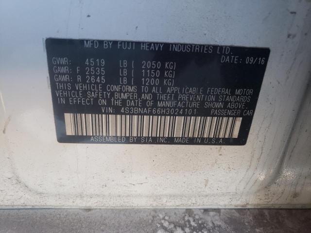 Photo 10 from auction – 2017 SUBARU LEGACY 2.5 with VIN 4S3BNAF66H3024101