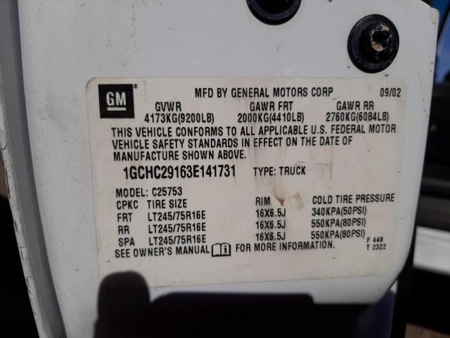 Photo 10 from auction – 2003 CHEVROLET SILVERADO with VIN 1GCHC29163E141731