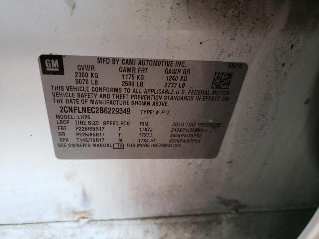 Photo 10 from auction – 2011 CHEVROLET EQUINOX LT with VIN 2CNFLNEC2B6229349