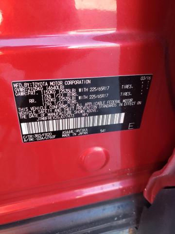 Photo 10 from auction – 2016 TOYOTA RAV4 LE with VIN JTMBFREV2GJ077473