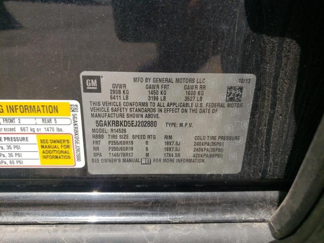 Photo 10 from auction – 2014 BUICK ENCLAVE with VIN 5GAKRBKD5EJ202880