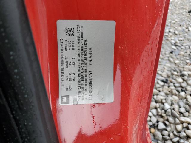 Photo 10 from auction – 2011 CHEVROLET CAMARO SS with VIN 2G1FC3DD6B9178724