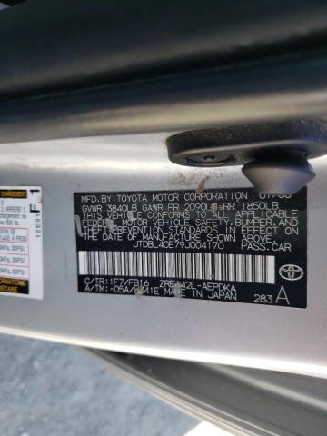 Photo 10 from auction – 2009 TOYOTA COROLLA BA with VIN JTDBL40E79J004170