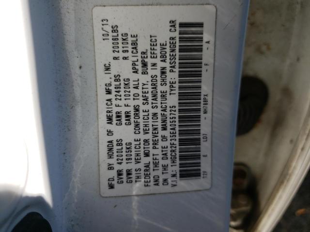 Photo 10 from auction – 2014 HONDA ACCORD LX with VIN 1HGCR2F35EA055725