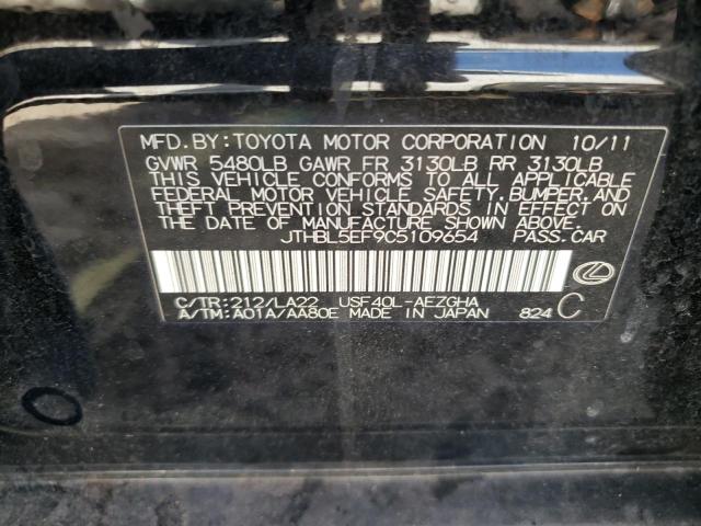 Photo 10 from auction – 2012 LEXUS LS 460 with VIN JTHBL5EF9C5109654