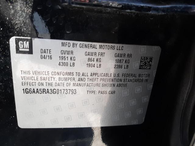 Photo 10 from auction – 2016 CADILLAC ATS with VIN 1G6AA5RA3G0173793