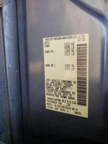 Photo 10 from auction – 2011 NISSAN MAXIMA S with VIN 1N4AA5AP9BC823558