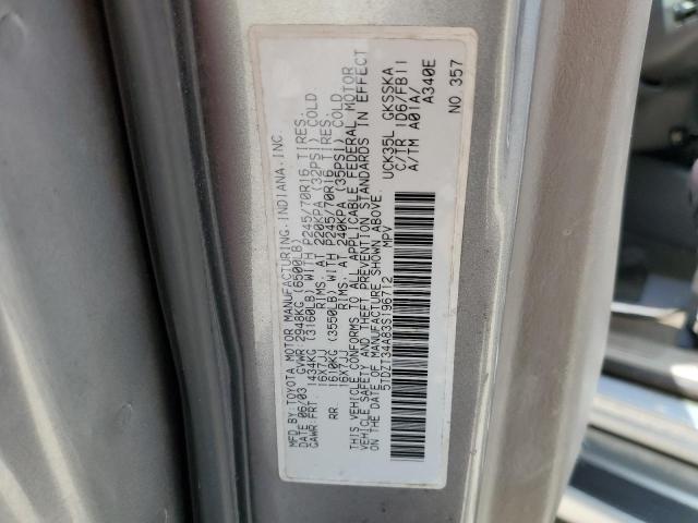 Photo 10 from auction – 2003 TOYOTA SEQUOIA SR with VIN 5TDZT34A83S196712