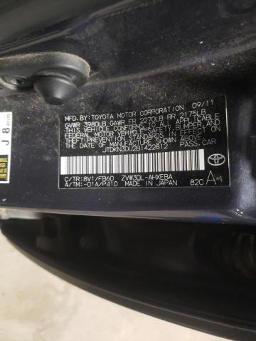 Photo 10 from auction – 2011 TOYOTA PRIUS with VIN JTDKN3DU2B1422812