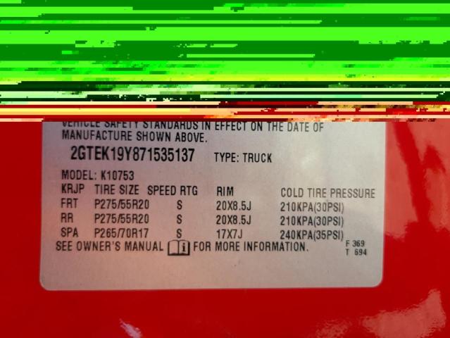 Photo 10 from auction – 2007 GMC NEW SIERRA with VIN 2GTEK19Y871535137
