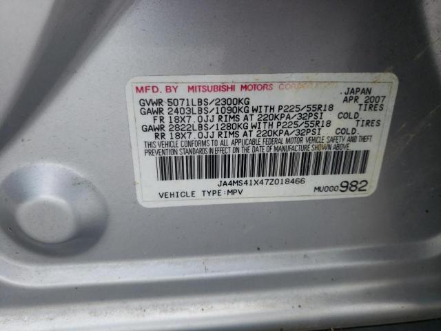 Photo 10 from auction – 2007 MITSUBISHI OUTLANDER with VIN JA4MS41X47Z018466
