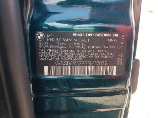 Photo 10 from auction – 1995 BMW M3 with VIN WBSBF9328SEH07079