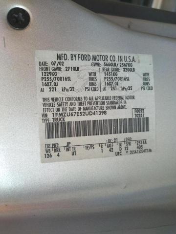 Photo 10 from auction – 2002 FORD EXPLORER S with VIN 1FMZU67E52UD41398