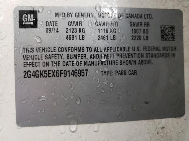 Photo 10 from auction – 2015 BUICK REGAL with VIN 2G4GK5EX6F9146957