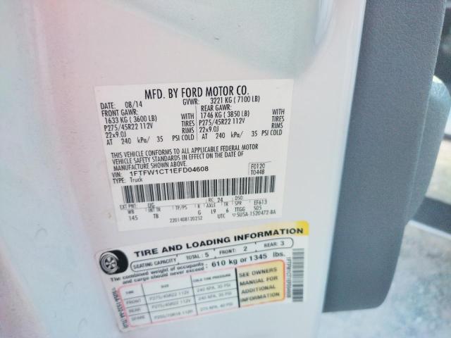 Photo 10 from auction – 2014 FORD F150 SUPER with VIN 1FTFW1CT1EFD04608