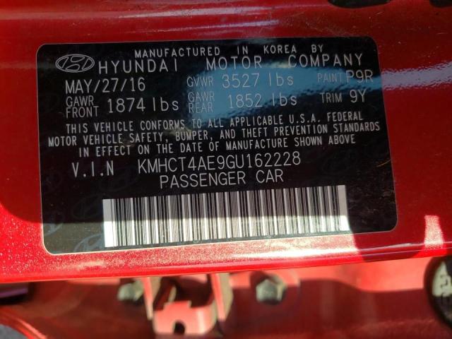 Photo 10 from auction – 2016 HYUNDAI ACCENT SE with VIN KMHCT4AE9GU162228