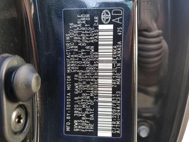 Photo 10 from auction – 2017 TOYOTA COROLLA L with VIN 2T1BURHEXHC785288