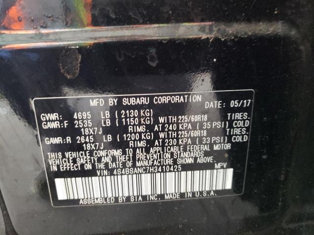 Photo 10 from auction – 2017 SUBARU OUTBACK 2. with VIN 4S4BSANC7H3410425