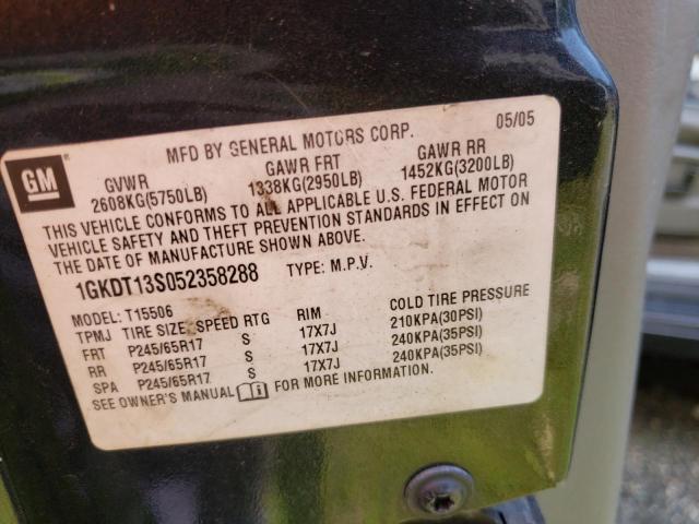 Photo 10 from auction – 2005 GMC ENVOY with VIN 1GKDT13S052358288