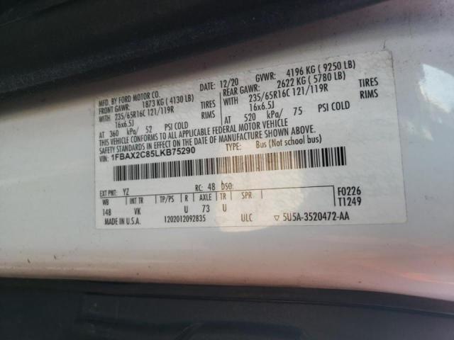 Photo 10 from auction – 2020 FORD TRANSIT T- with VIN 1FBAX2C85LKB75290