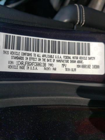 Photo 10 from auction – 2015 JEEP GRAND CHER with VIN 1C4RJFBGXFC606138