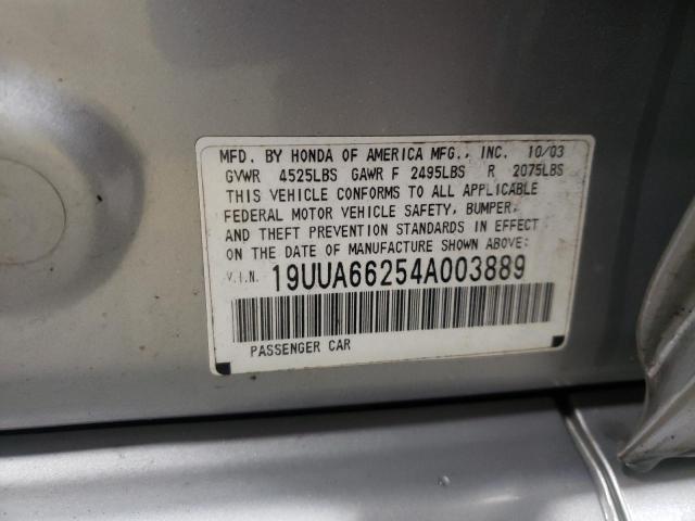 Photo 10 from auction – 2004 ACURA TL with VIN 19UUA66254A003889