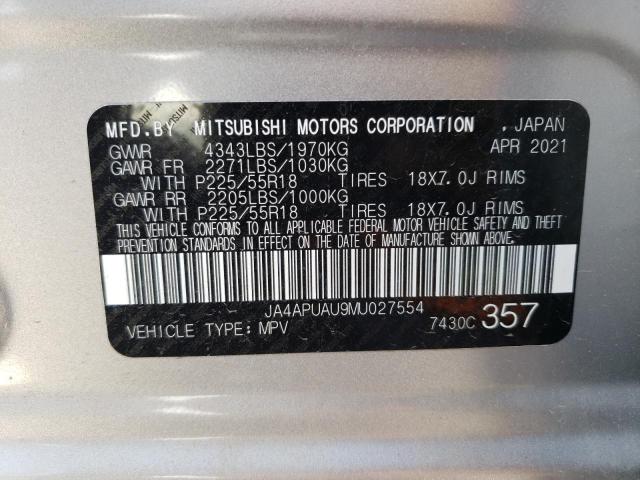 Photo 10 from auction – 2021 MITSUBISHI OUTLANDER with VIN JA4APUAU9MU027554