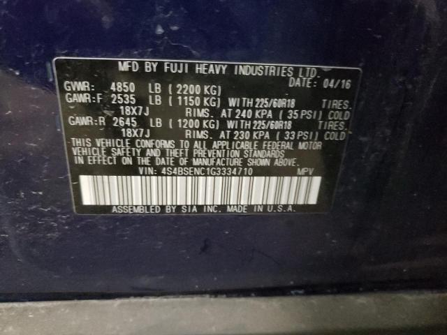 Photo 10 from auction – 2016 SUBARU OUTBACK 3. with VIN 4S4BSENC1G3334710