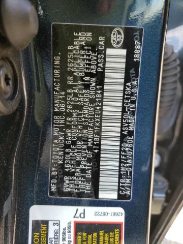 Photo 10 from auction – 2014 TOYOTA CAMRY L with VIN 4T1BF1FKXEU421841