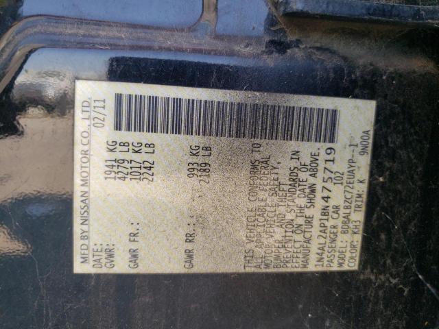 Photo 10 from auction – 2011 NISSAN ALTIMA BAS with VIN 1N4AL2AP1BN475719